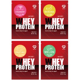 グロング プロテイン お試し セット ベーシック ホエイ 4種 小分け 個包装 国内製造 30g x 4 フルーツ