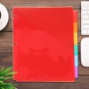 Separadores de Carpeta de Plástico con Pestañas, Carpeta de 3