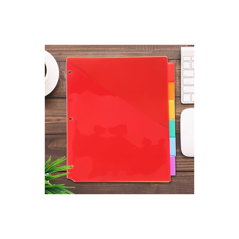 Separadores de Carpeta de Plástico con Pestañas, Carpeta de 3