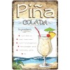 DODINO 20 x 30 cm Retro Tin Signs Pina Colada