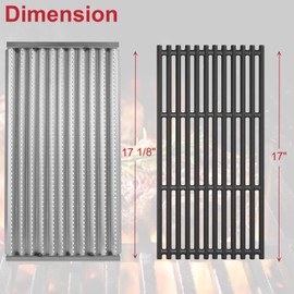 GLOWYE Grill Replacement Kit for Charbroil TRU-Infrared 463642316 463644220 463245518 463246118 463632320 463632520 Gas Grill, Emitter Plates & Cooking Grates Kit for G362-2100-W1 G369-0030-W1