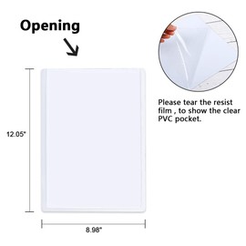 Tebik 15 Pack Magnetic Picture Frames, Holds 8.5 x 11 Inches Photos Pictures, A4 Size White Magnetic Photo Frames with Clear Pocket for Refrigerator,Fridge, Locker, Office Cabinet