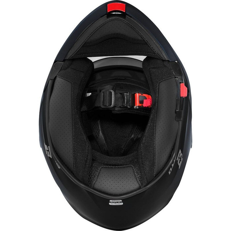 Bogotto H271 Flip-Up Helmet, Matte Black, M