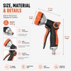 High Pressure Garden Hose Nozzle for Watering – 8-Pattern Metal