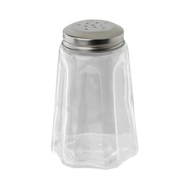 FMprofessional 22502 - Saliera in vetro/acciaio INOX, 280 ml, trasparente, argento