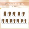 Glamoreal Medium Almond-Shaped Press-On Nails – Cute Striped Y2K-Style Nails,