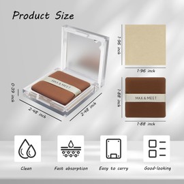 LuckyOpt 200 Face Oil Blotting Sheets with Mirror Travel Box& Puff, Linen Fiber Gentle Oil Control Film Not Destroy Base Makeup Face Oil Absorbing Sheets (Coniferous Tree, Box+Refill total 200 sheets)