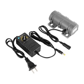 YUNLAIGOTOP Vibration Motor, DC 12V Sieve Vibration Motor, 3200RPM Rotary Speed Vibrating Motor with Power Adapter, Electric Vibrating Motor for Massage Beds, Car Warning Systems, Vibrating Screens