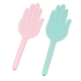 U Scinan Body Massage Pat Back Hammer Massage Tools Portable Massager Clap Stick for Shoulder Neck Foot (Palm(Blue and Pink))