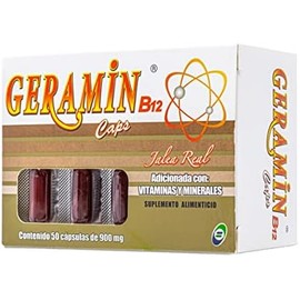 Geramin B12 Jalea Real Adicionada Con Vitamina Y Minerales 50 Caps