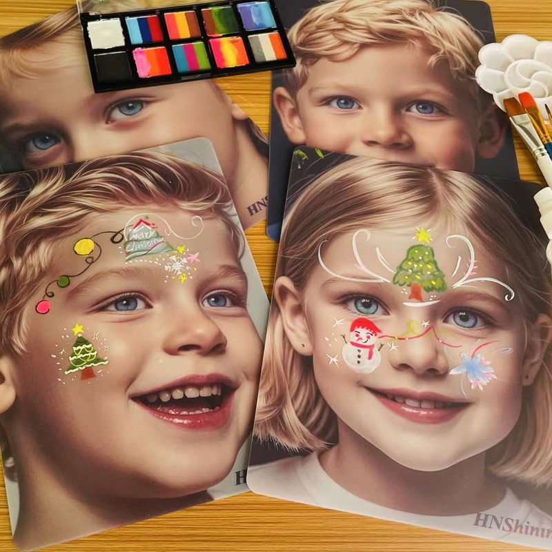 HNShining Makeup Painting Practice Board,Face Paint Practice Board,Reusable Painting Exercise