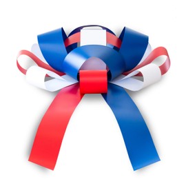 CarBowz Big Patriotic, Red White and Blue, Car Bow, Giant 30" Bow, Non Scratch Magnet, Weather Resistant Vinyl