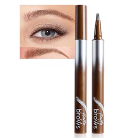 MAEPEOR Liquid Eyebrow Pen 5 Colors Wild Natural Liquid Brow Pencil Long Lasting and Waterproof Microblading Eyebrow with Multiple Fork Tips for Natural Brow-looking (01 Chocolate）