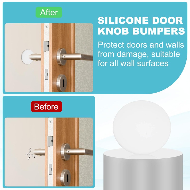 PATIKIL 2 Inch Door Stoppers for Wall Protector, 8 Pcs