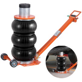 VEVOR Air Jack, 3 Ton/6600 lbs Triple Bag Air Jack, with Heightened Column Lifting Up to 21.3 Inch & Adjustable Handle, with Thick Rubber Pad, 1-6S Lifting Pneumatic Bag Jack Fits for Car, SUV