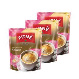 FITN Fitne Instant 3 En 1 Paquetes De Café Mezclado Con Colágeno Natural Hidrolizado Vitamina C Mezcla Suave Sabroso Aromático Sin Azúcar Edulcorante 