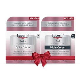 Eucerin Q10 Anti Wrinkle Face Cream Bundle, Day Cream and Night Cream For Face, 1.7 Ounce (Pack of 2)                                                 