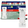 Leviton Lever Edge 15 Amp 3-Way Rocker Switch, 10-Pack, E5603-MW,