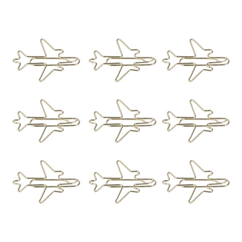 100Pcs Paper Clips Gold Cute Unique Shape Electroplating Process Lightweight