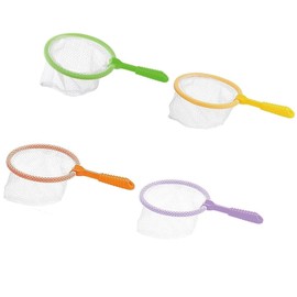 4 Pcs Fishing Nets for Kids, Small Fishing Net, Toy Fishing Net, Butterfly Net, Childrens Fishing Nets for Beach Toys, Catch Insects & Butterflies(Yellow, Green, Purple, Orange)