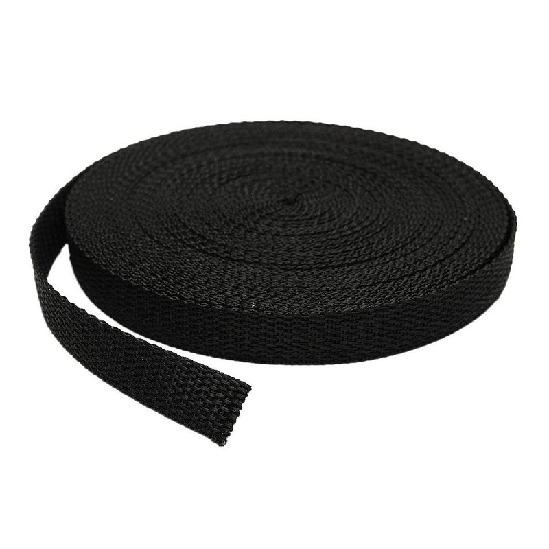 RETON 15mm Wide 10 Yards Black Nylon Webbing Strap +
