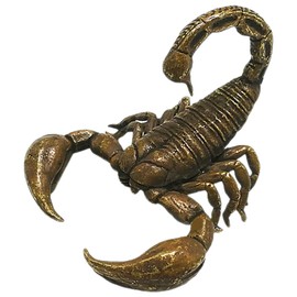 Lawn Ornament Feng Shui Brass Scorpion Mini Scorpion Figurine Tiny Animals Statues Wealth Prosperity Sculpture Collectibles Souvenir for Home Office Desktop Decor