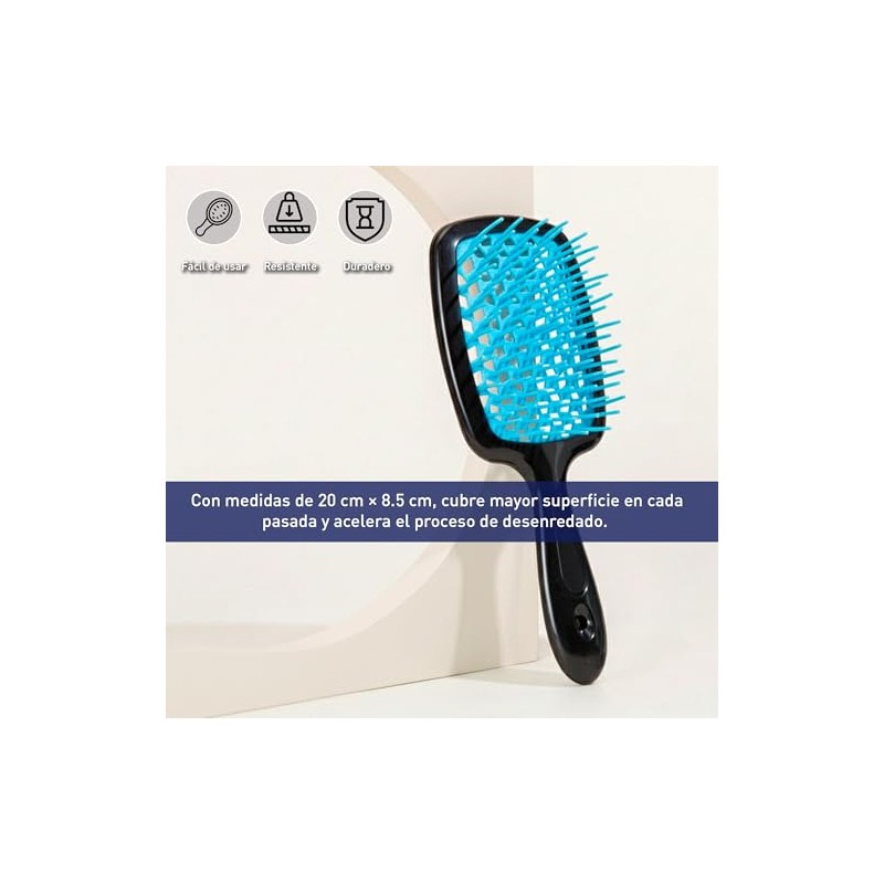 Bluelander Cepillo para Cabello Antinudos con Mango Ergonómico, Cepillado Sin