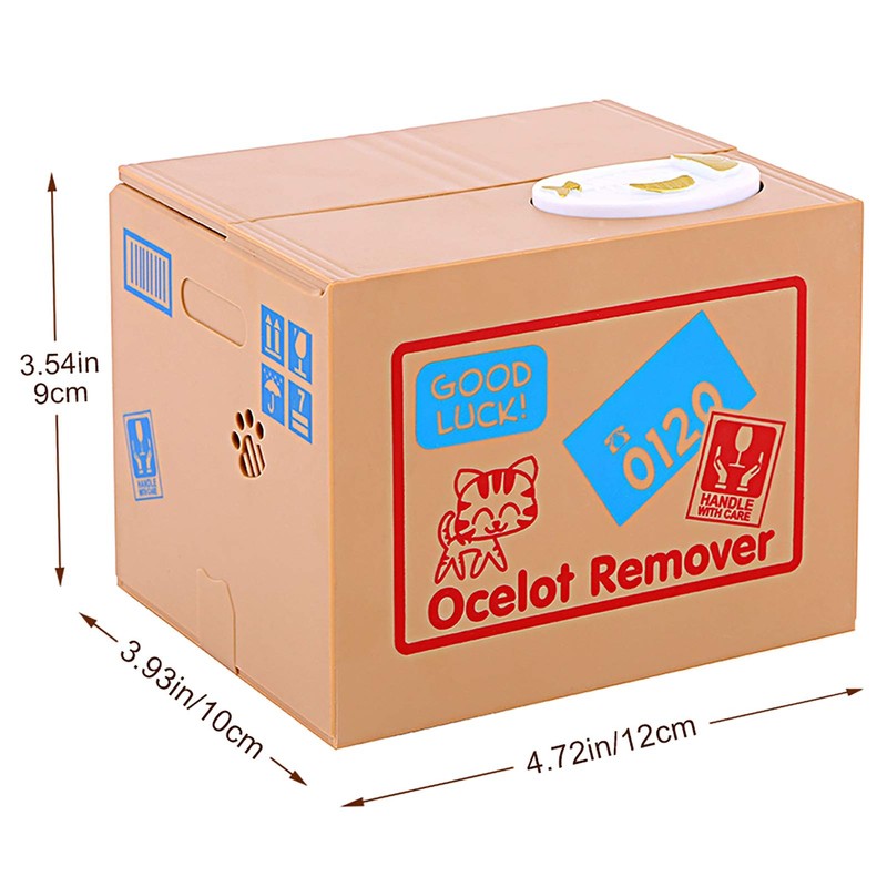 Automatic Cat Money Box Coin Bank Stealing Coins Cents Saving