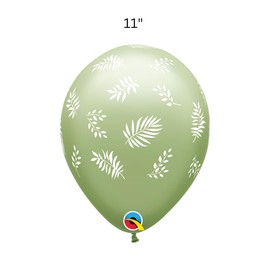 Qualatex 42873 Tropical Greenery 11"/ 11-inch Round Latex Party Balloons (Pack of 25), Cactus