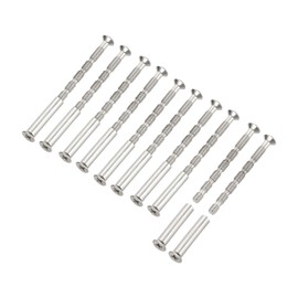 PATIKIL Door Handle Screws M4x50, 10 Set Cabinet Handle Break Away Screws for Drawer Pull with M4x25 Sleeve Slub Bolt for Door Lever Knob