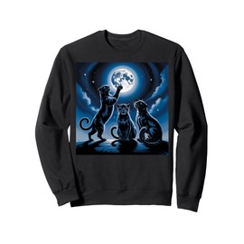 Kids Black Panther Girls Boys Moon Black Panther Party Sweatshirt