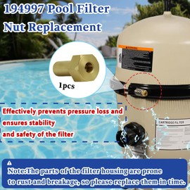 194997 Machined Nut for Pentair Pool & Spa Filters, Replaces 190003 Tension Clamp Bolt Kit and 53108900 Spring Barrel Nut, Fit for FNS, FNS Plus, Clean & Clear,Quad DE Filter