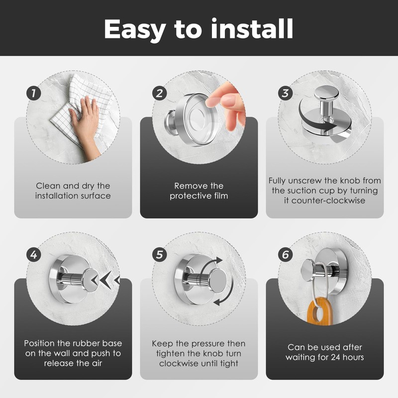 Shower Hooks for Inside Shower,Suction Cup Hooks for Glass Window,Removable