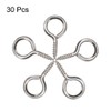 uxcell 0.75" Small Screw Eye Hooks Self Tapping Screws Carbon
