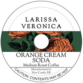 Orange Cream Soda Medium Roast Coffee (Single Serve K-Cup Pods) (Gourmet, Naturally Flavored, Whole Coffee Beans) (12 pods, ZIN: 575800)