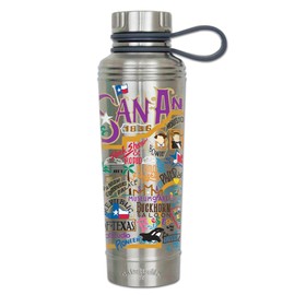 catstudio San Antonio Stainless Steel Water Bottle | Triple Wall Insulation With Non Slip Bottom | Great For Running, Hiking, Sports, & Travel