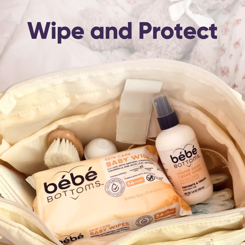 Bébé Bottoms Baby Diaper Rash Cream Spray, No-Rub Touch Free