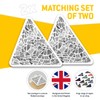 2 x Triangle Stickers 10cm - BW - Binary Code