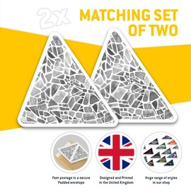 2 x Triangle Stickers 10cm - BW - Binary Code Concept Computer Hacking Laptop Tablet Luggage Scrapbook #37331