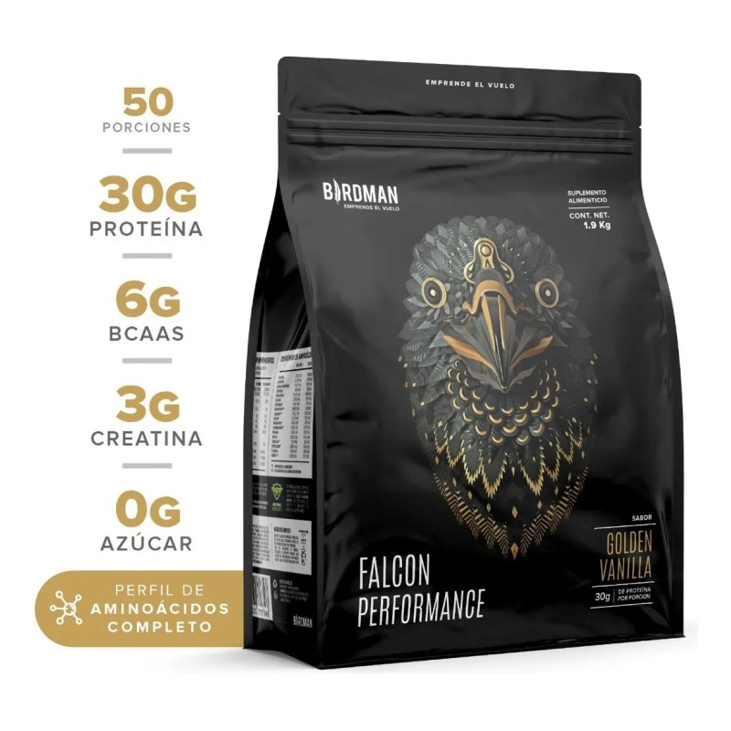 Falcon Performance Proteina Premium 50 Porciones 1.9kg Sabor Golden vanilla