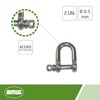 Amig - Pack of 2 Straight Shackles Model 30130 Stainless