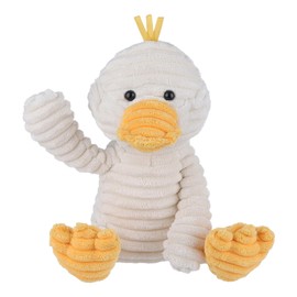 Apricot Lamb Duck Plush Toys for Children, Soft Cute Cuddly Toy for Baby Girls and Boys, Fluffy Easter Duck, White, 25 cm