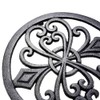 Sungmor Heavy Duty Cast Iron Round Metal Trivet,Rustproof Black Racks