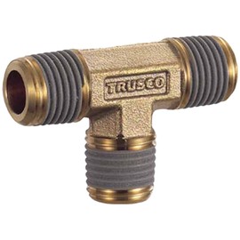 TRUSCO Screwed Fitting, Cheese Type, R1/4 x R1/4 x R1/4, TN-02T