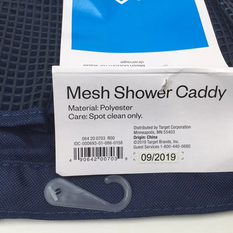 Room Essentials Shower Caddy Mesh Tote Bag Dorm College Spacious