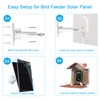 VUEBEE 4W Solar Panel for Bird Feeder Camera, USB-C Charging