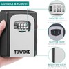 TOWOKE Key Lock Box Wall Mount Waterproof Combination Key Safe