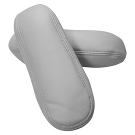 SUNBREATH Compatible with Car Front Seat Armrest Cover for Ford F150 F250 F350 F450 F550 Excursion 1999 2000 2001 2002 2003 2004 2005 2006 2007 Microfiber Leather Seat Arm Rest Cover 2PCS Gray