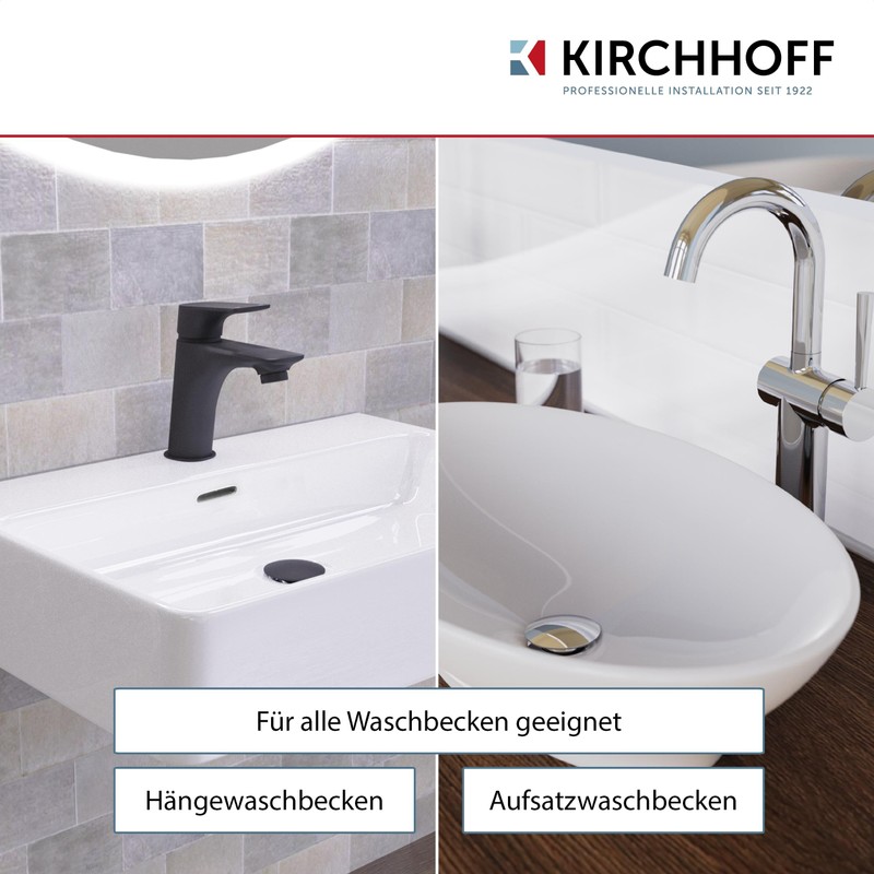 KIRCHHOFF 98848318 Immersion Pipe for Siphon 30 cm Chrome, Pipe