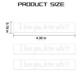 KHGUZ 3PCS I Love You, Drive Safe Car Mirror Sticker, Vehicle Rearview Window Vinyl Decals with Heart, Auto Rear View Mirror Affirmation Decor Stickers, Universal for SUV, Truck, RV (White)